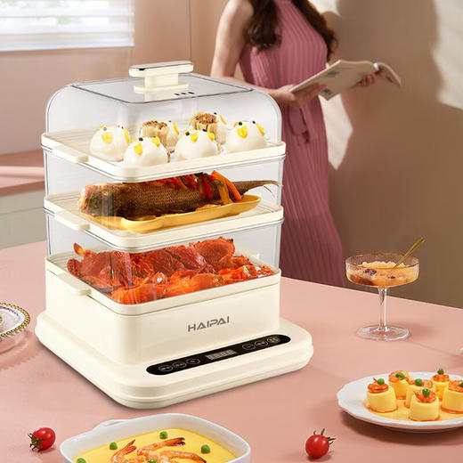 【小家电】海牌Z20B多功能电蒸笼 浅黄色 HF 商品图0