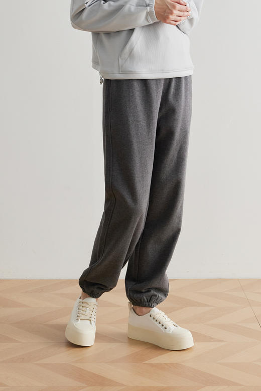 COCO ZONE抽绳松紧腰撞色边束脚裤休闲运动长裤24C10277 商品图0