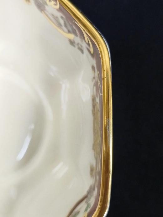 马森炻器八角碗，查斯特勒系列，高级洋气的奶咖底色，橙黄双色花卉搭配重金，棕色枝叶，画片复古贵气 商品图5