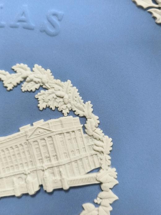 1979年英产威基伍德圣诞年份盘，白金汉宫画片，经典蓝色碧玉浮雕 商品图2