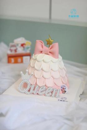 女王蝴蝶结蛋糕（粉色款）
