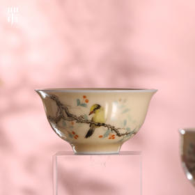 器度汝窑玉钓杯（花鸟）