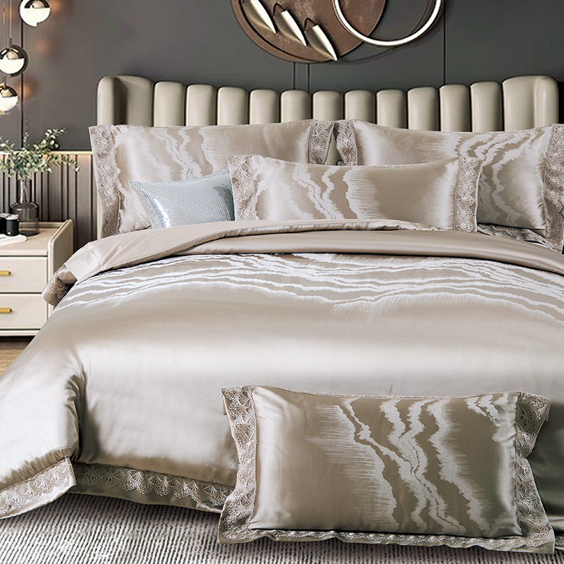 鑫缘 真丝混纺提花四件套  DSA6418-DSA6420