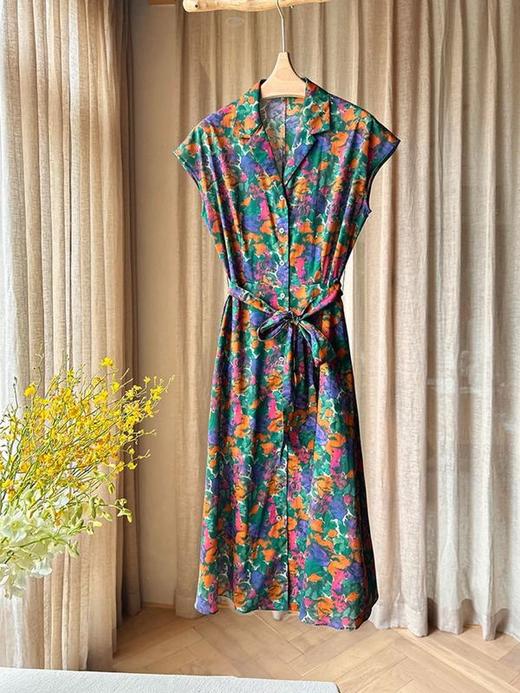 【包邮发顺丰】洛诗琳夏季新款性感端庄的西西里枪驳领纯棉连衣裙KDL0056 商品图5