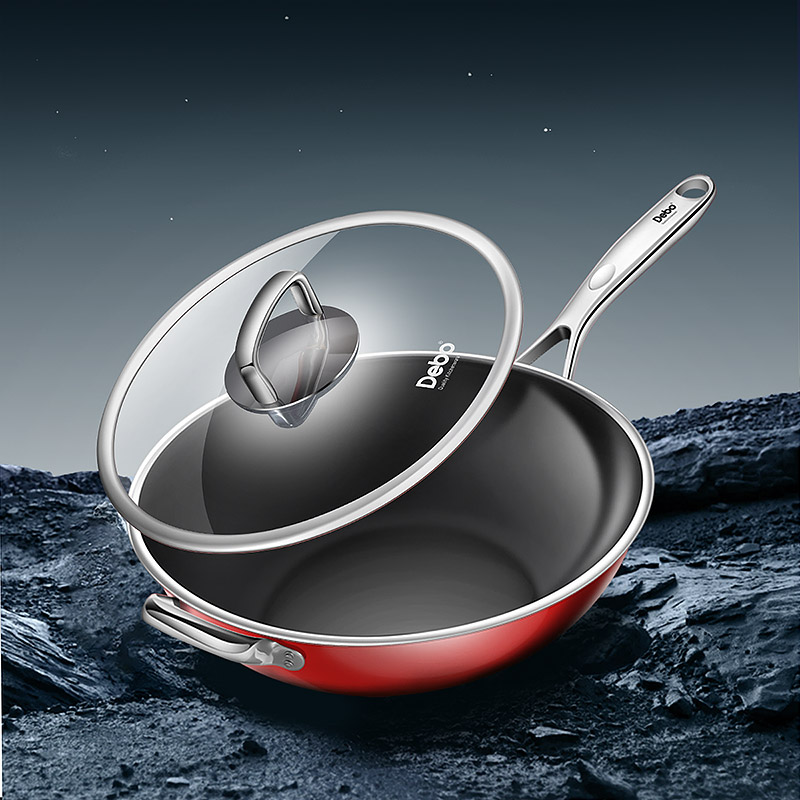 徳铂炒锅无涂层珐琅锅 喜马拉雅