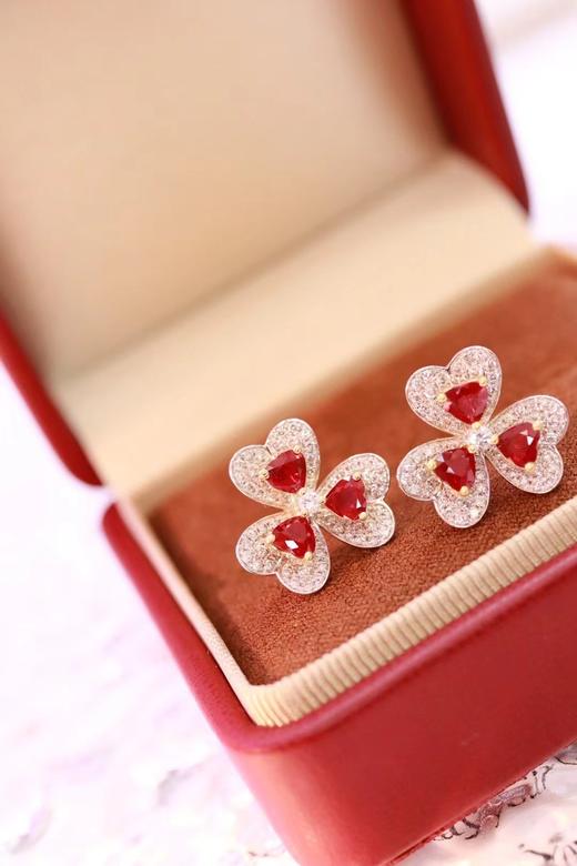 1.39ct 红宝石耳钉 商品图1