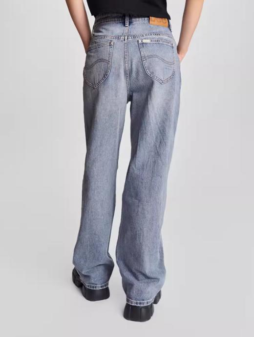 LEE新品428舒适高腰直脚破洞浅蓝色女牛仔裤潮流LWB246428101291 商品图1