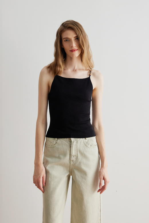 COCO ZONE2024春夏新款气质吊带背心时尚显瘦无袖上衣CC1A0550 商品图1