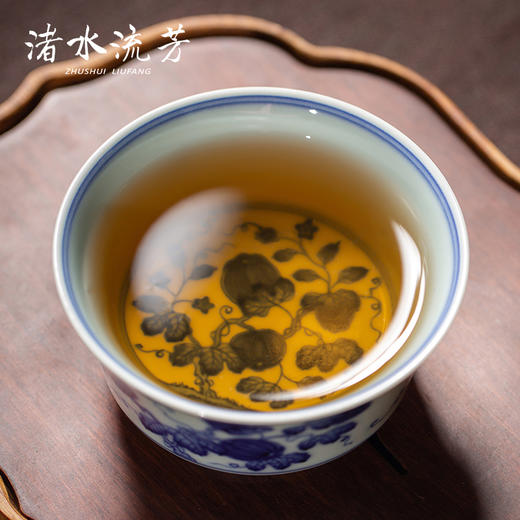 渚水流芳青花西瓜纹马蹄杯（缺货） 商品图1