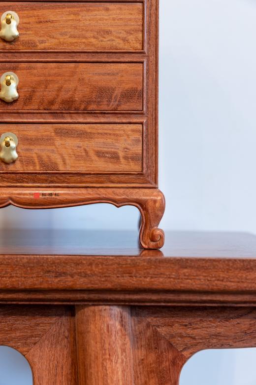 红桥红  家具严选  缅甸花梨(大果紫檀）  【缅花五斗茶饼柜 】普洱茶柜 商品图5