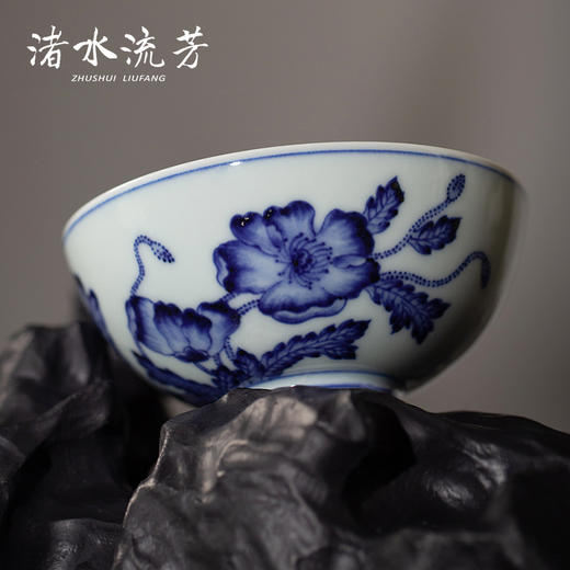 渚水流芳青花虞美人花卉纹碗（缺货） 商品图2