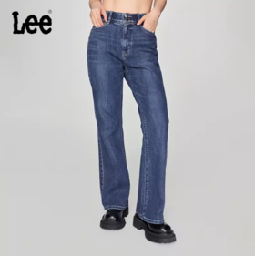 LEE新品美颜牛仔427标准高腰喇叭中蓝色女牛仔裤潮LWB246427203296
