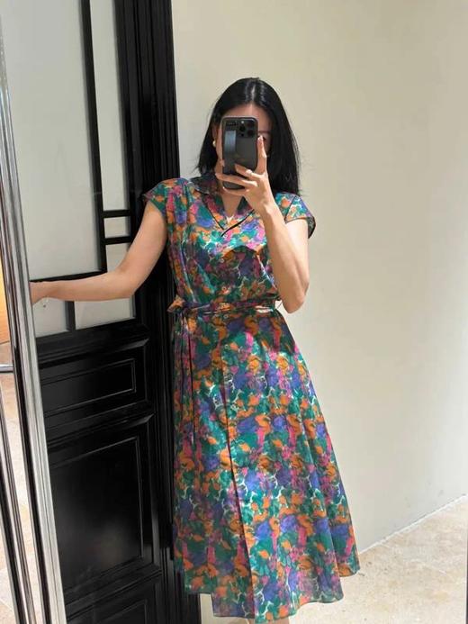 【包邮发顺丰】洛诗琳夏季新款性感端庄的西西里枪驳领纯棉连衣裙KDL0056 商品图3