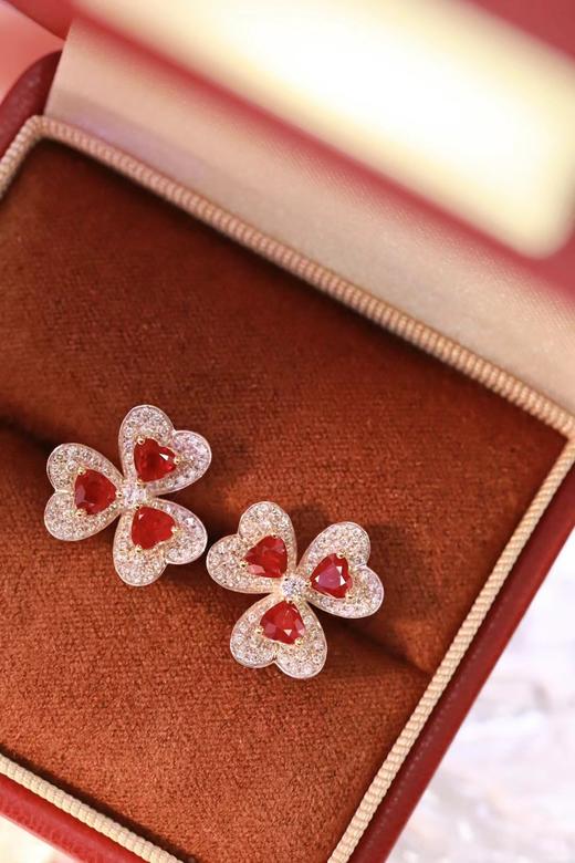 1.39ct 红宝石耳钉 商品图0