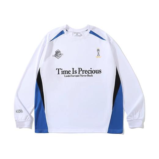 LUSHISI「速干吸湿」时间可贵主题拼色字母印花长袖运动风凉感t恤 商品图4