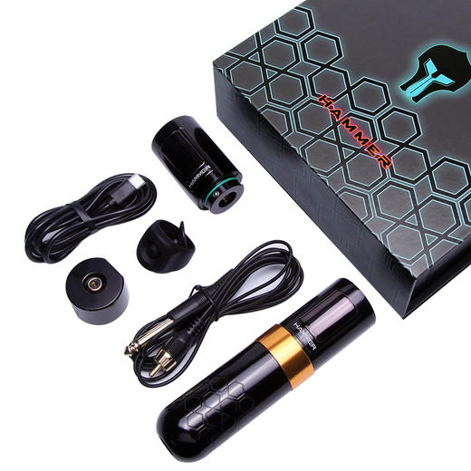 勇士无线纹身笔有线无线两用标配两块电池模块割线打雾一体惊蛰刺青器材 商品图5