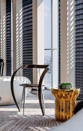 Revers Chair飘带椅扶手椅中古创意休闲别墅样板房餐厅设计师餐椅