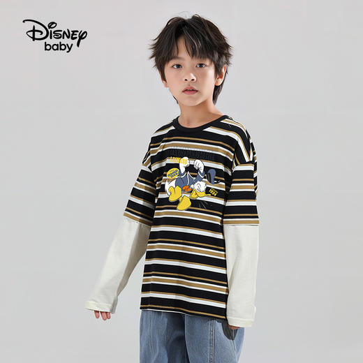 【90-140】【迪士尼】男童春秋款假两件拼接长袖T恤 商品图2
