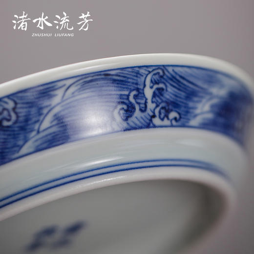 渚水流芳青花缠枝牡丹花卉纹花钵（缺货） 商品图3