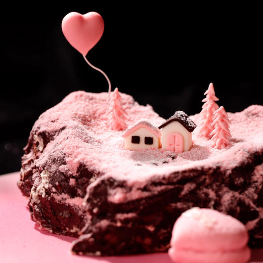 微景观慕斯【梦中的爱情岛】1.5磅  提拉米苏慕斯手工草莓酱夹心口味 商品图7