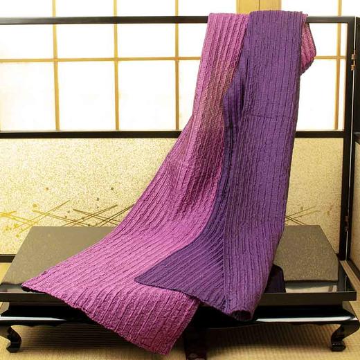 【ZAIKI西阵织】京都西阵织双色长丝女士围巾 商品图5