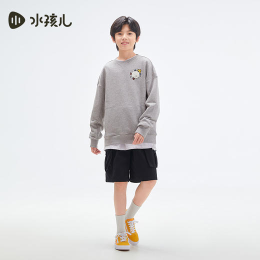 水孩儿童装春秋款女童卫衣男童上衣休闲柔软舒适宽松透气运动 商品图8