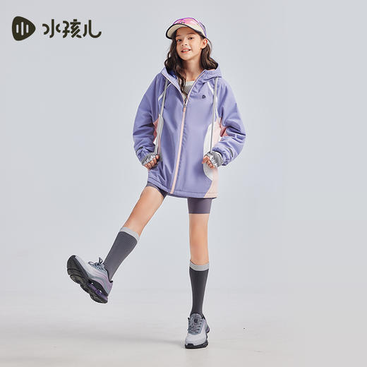 水孩儿童装2024秋季新款女童风衣男童外套中大童三防防风薄绒保暖 商品图7