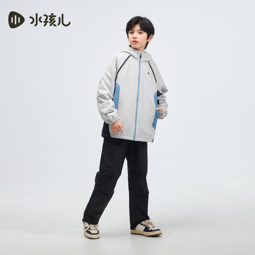 水孩儿童装2024秋季新款女童风衣男童外套中大童三防防风薄绒保暖 商品图8