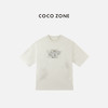 COCO ZONE 双天鹅印花短袖T恤衫圆领上衣 CC2C1692 商品缩略图0