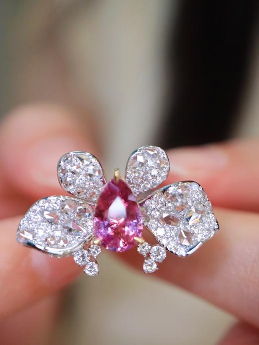 1.62ct 4.77g 粉蓝宝戒指 商品图1