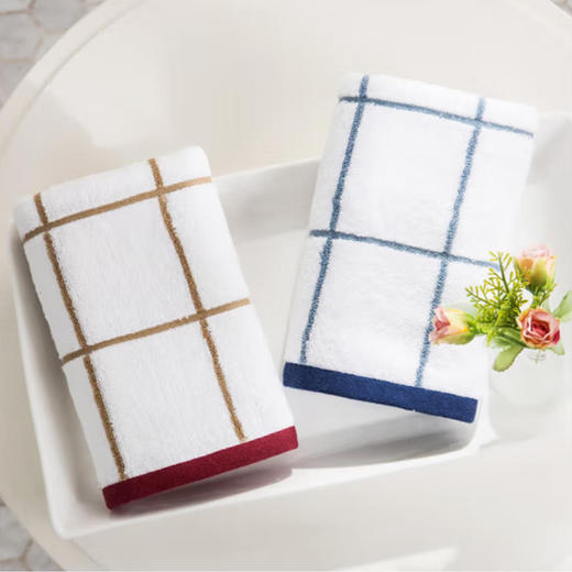 【洁丽雅】毛巾礼盒2条装76*34 棕色+兰色 100g 商品图3