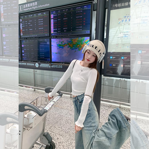 【110元任选2件】最后一波现货！木耳边修身打底衫 商品图3