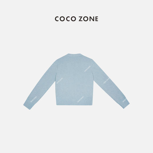COCO ZONE春季时尚V领羊毛织V领单排扣针织衫24C10274 商品图5