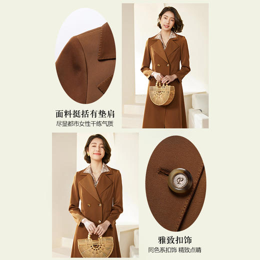 乔万尼风衣女款新款挺括设计感长款高个子EM3A301 商品图3