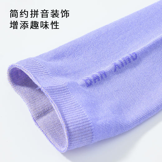 半醒袜子女黑白色堆堆中筒袜秋季轻薄ins潮高弹纯色网红可爱长袜 商品图4