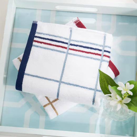 【洁丽雅】毛巾礼盒2条装76*34 棕色+兰色 100g 商品图2