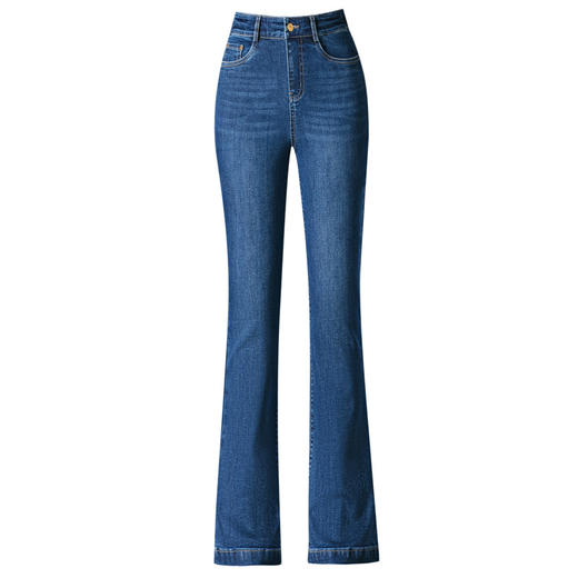 DSL 3601牛仔高弹显瘦修身宽松通勤微喇裤 商品图4