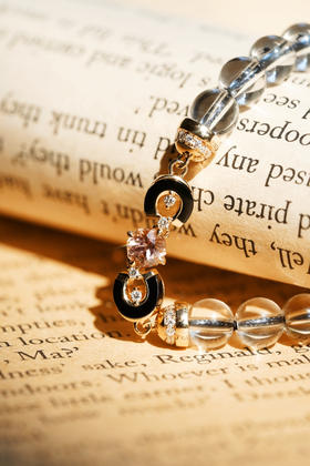 【喆】【show biz】双马蹄白水晶手链