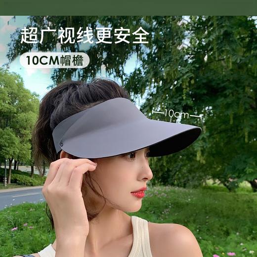 【2024新款防晒帽】女款防紫外线空顶大帽檐遮阳帽无痕太阳帽 男可折叠 商品图2