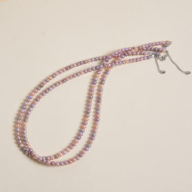 玉美人菲菲/s925珍珠项链圆珠约4mm/多样性发一