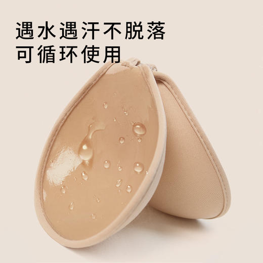 半醒透气布面聚拢胸贴内衣隐形防凸点硅胶乳贴女士婚纱用礼服 商品图2
