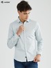 波顿春秋季浅蓝色条纹长袖衬衫纯棉修身男士休闲青年高端衬衣MS572120 商品缩略图3