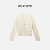 COCO ZONE 春季小香风100棉针织开衫长袖V领单排扣上衣24C10367 商品缩略图4