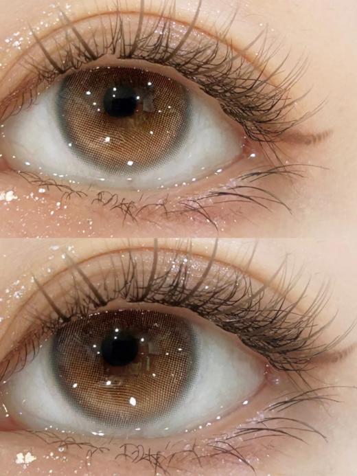 chonos 日抛 蜂蜜小饼/狠有眼光 14.2mm 琥珀棕/墨绿 一盒十片装 商品图1