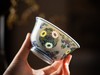 富玉窑  景德镇手工青花斗彩团菊玲珑主人杯盖碗茶具套组 商品缩略图1