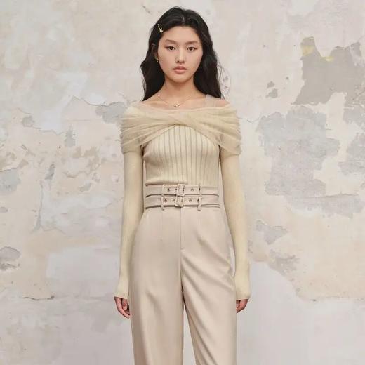MAXRIENY一字肩套头针织2023秋款美拉德穿搭上衣女MC88SW543M40 (货号:MC88SW543M40) 商品图3