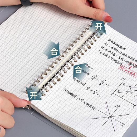 小方格活页笔记本 简约网格金属磨砂PP面1本A4/30孔B6/26孔A5/20孔替换本芯 商品图3