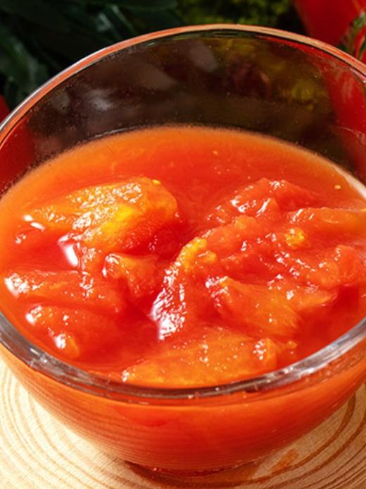 新疆特产笑厨西红柿酱西红柿块丁400g罐装番茄红素罐头去皮红柿子 商品图2