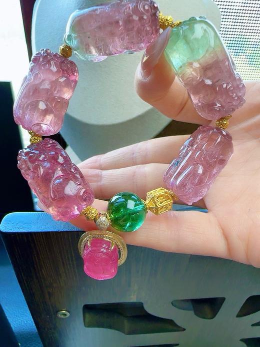 77g 雕刻碧玺手链 商品图2