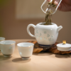 富玉 景德镇玲珑陶瓷茶具旅行户外便携茶具钱兔似锦一壶四杯 商品缩略图3
